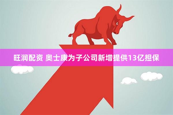 旺润配资 奥士康为子公司新增提供13亿担保